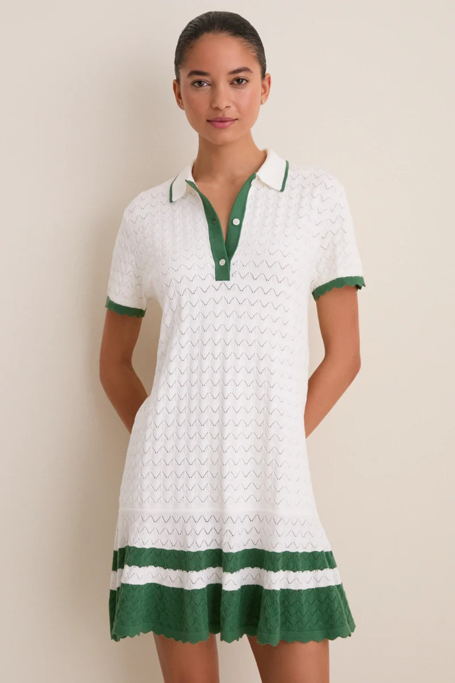 Tuckernuck White May Sweater Polo Dress